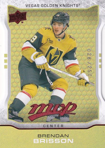 insert RC karta BRENDAN BRISSON 24-25 MVP 10th Anniversary Gold Colors and Contours /250